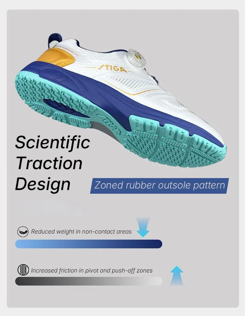 STIGA Tischtennisschuhe H621 H651 Professionelle Hallenschuhe für Herren und Damen, Ping-Pong-Sneaker, leicht und langlebig – Detail 4