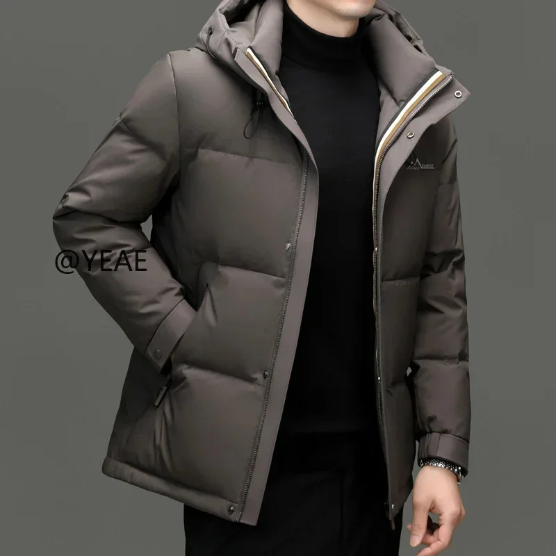 COZOK Down Hooded Jackets Short Jacket Designer Clothes Men 2025 Male Cold Coat for Winter Lightweight Padded