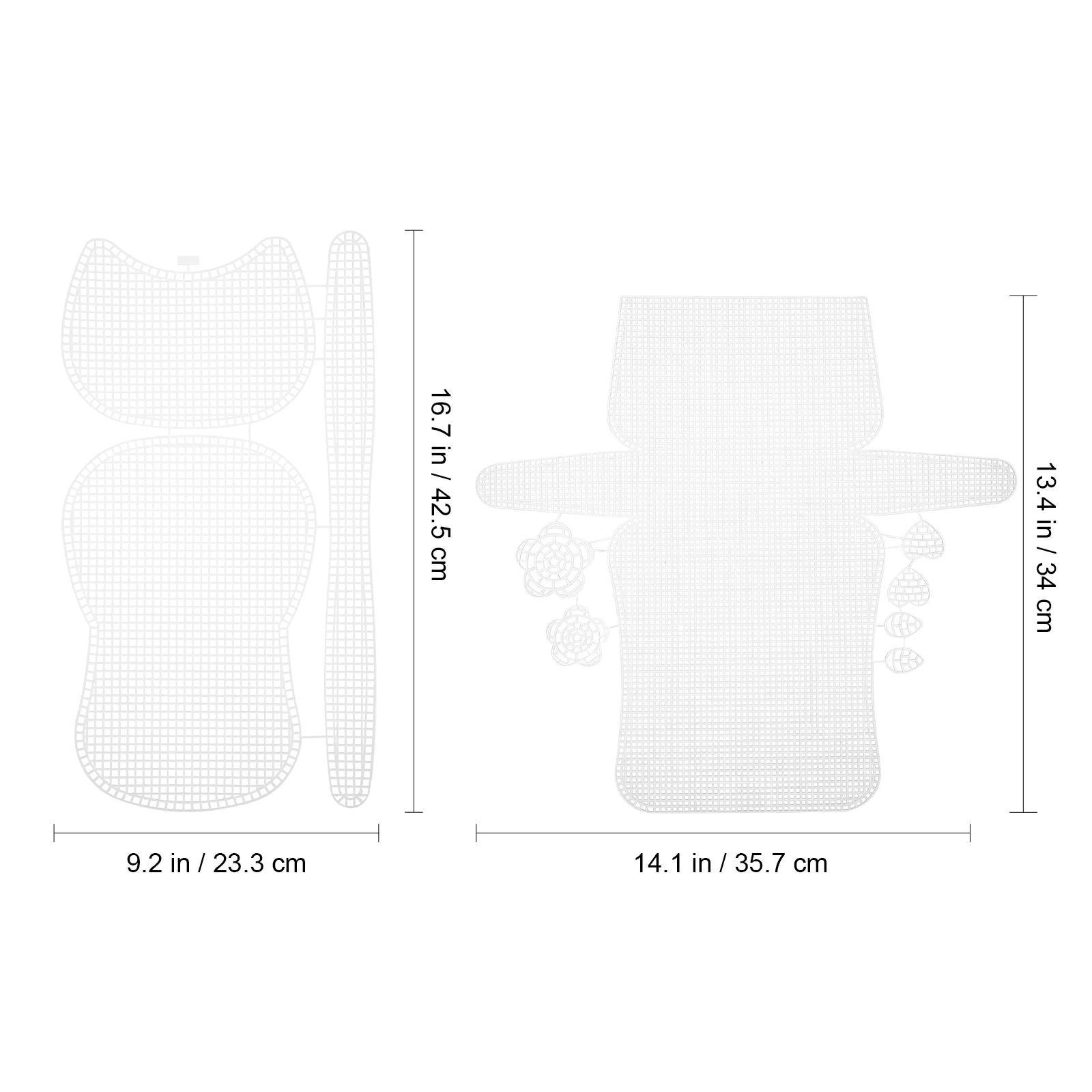

6pcs Plastic Mesh Canvas Sheets 2mm Holes Horseshoe Buns Clear Net Handbag Accessories Crafting Sewing Sheets Bag Making