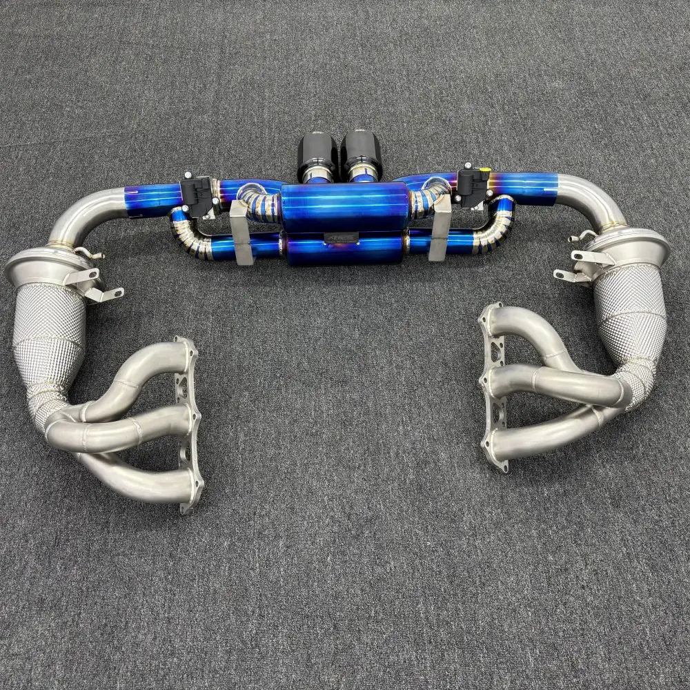 Titanium Alloy Water Drop Catback Exhaust Pipes Designed Specifically for Porsche 992 GT3