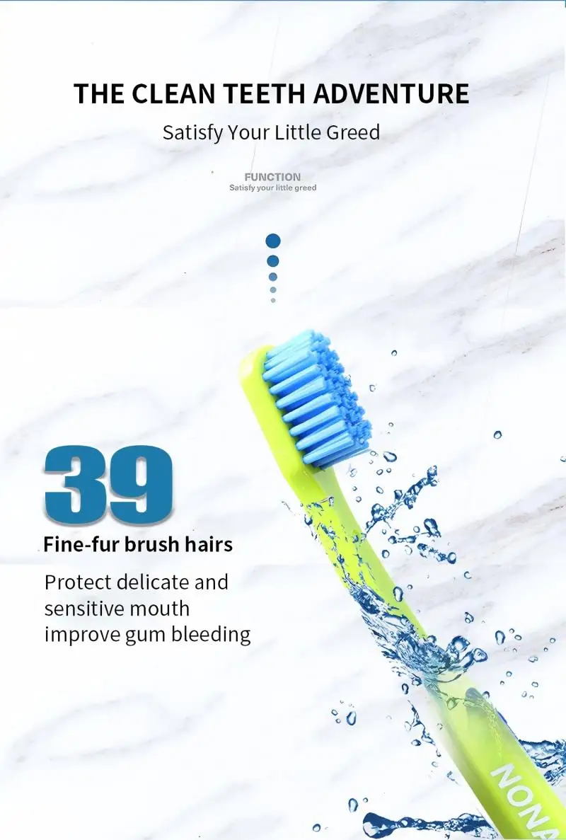 Paquete de 12cepillos de dientes de microfibra Ultrasuave، cepillo de dientes manual de alta densidad، cuidado de las encilas، ce