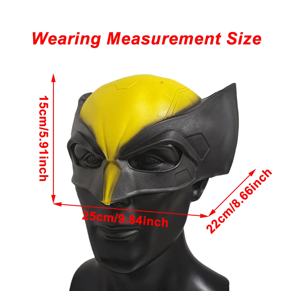 Wolverine Helmet Latex Masks Masquerade Party Cosplay Dress Up Weapon Props Halloween Costume Realistic Wolverine Claws Mask