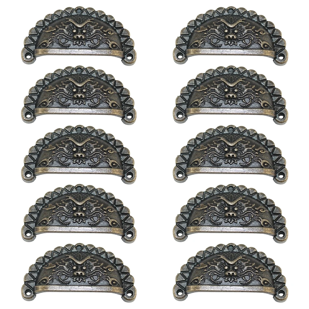 

10pcs Knob Cabinet Knob Vintage Bronze Small Copper Drawer Pull Handle for Dresser Wardrobe Cupboard Hardware