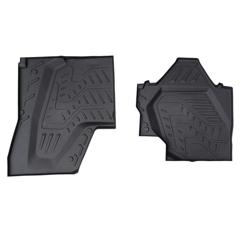 Black Floor Mats Front Row TPE All Weather Mat Slush Liners for Can-Am Maverick R 2024