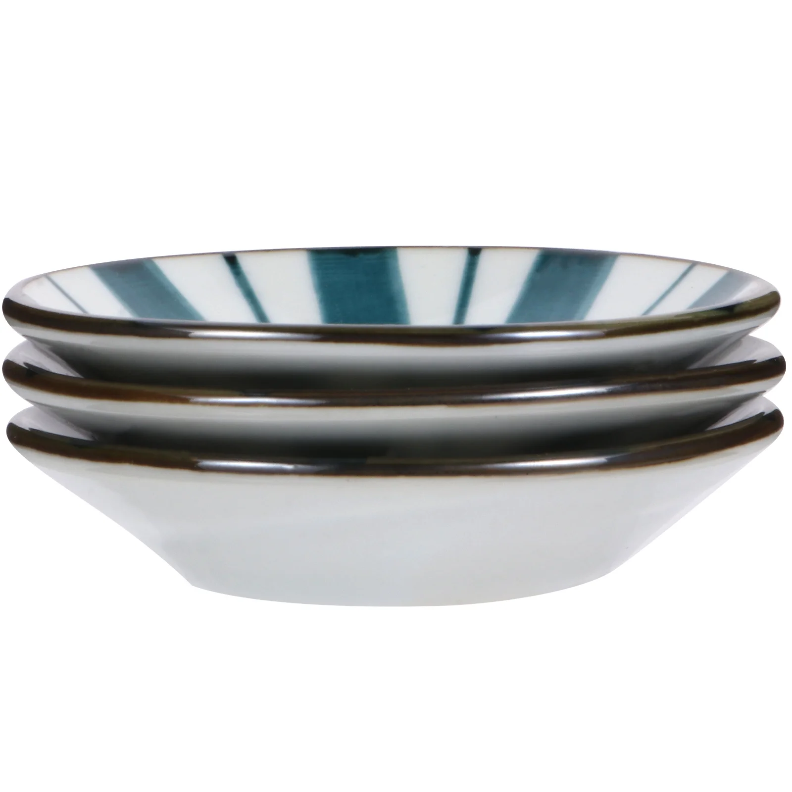 

3Pcs Ceramic Small Plates Premium Lightweight Mini Sauce Dishes for Kitchen Home Restaurant Use Dipping Serving Condiments
