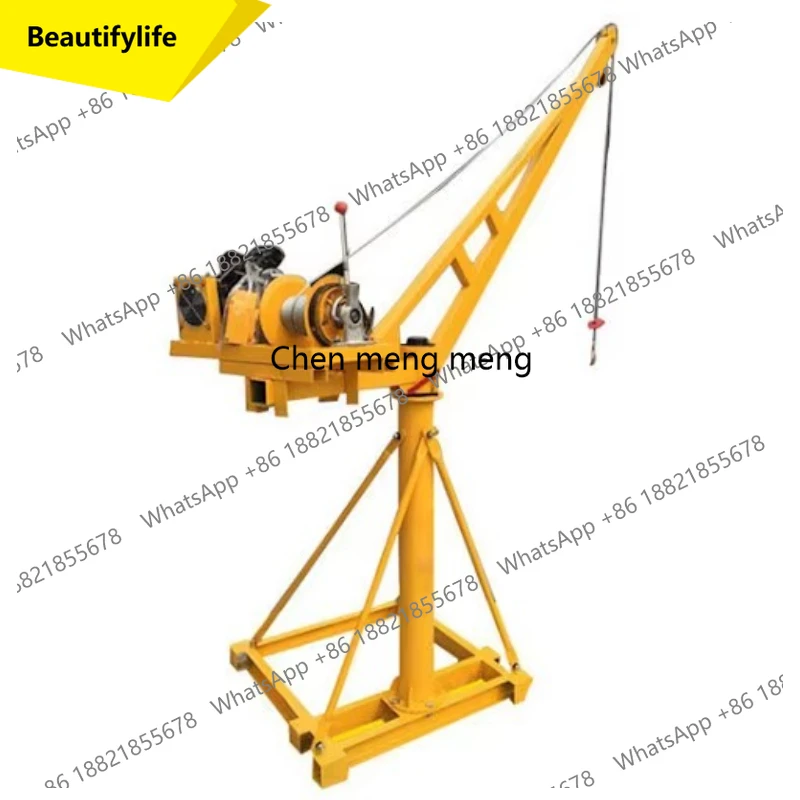 A55 360 Degrees Rotate 500kg 1ton Outdoor Use Mini Engine Crane Construction Lift Crane