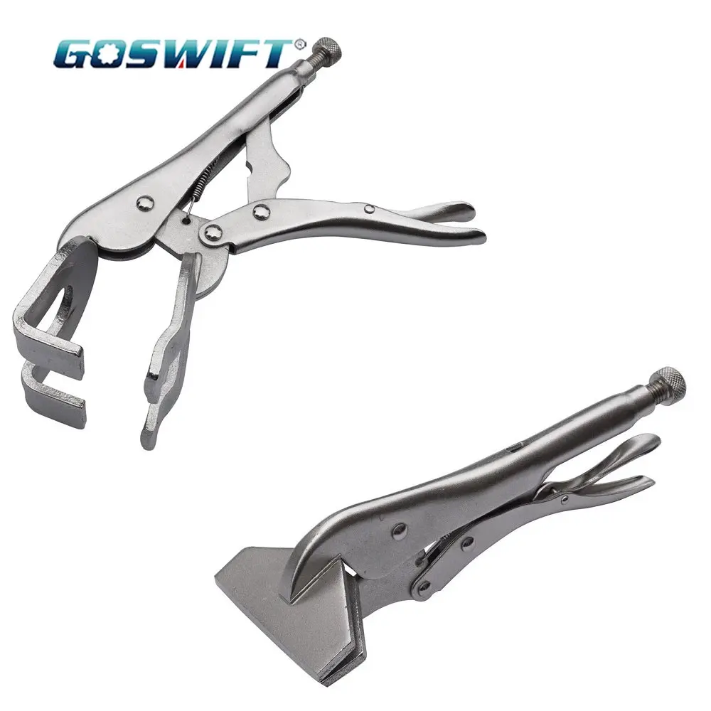 2Pcs Welding and Sheet Metal Clamp Set 9 inch U Shaped Jaw Pliers and 8 inch Locking Sheet Metal Pliers