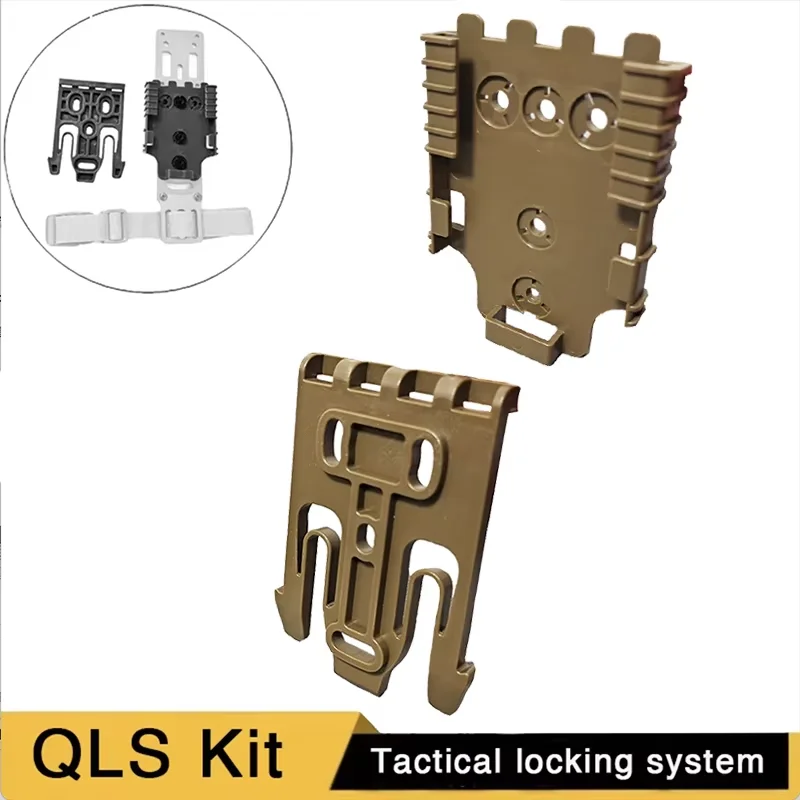 

Тактическая система блокировки. Крепление для кобуры на ногу, комплект QLS 19/22, кожаный адаптер для пистолетной кобуры