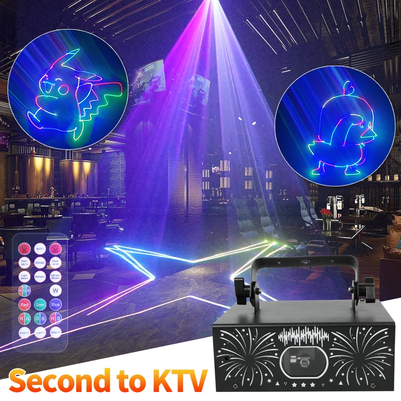 Imagem -02 - Dmx Disco Laser Beam com Full Color 3d Iluminação de Palco Animal Grande Lighting Árvore de Natal Ano Novo dj Bar Ktv Festa Led Full Color