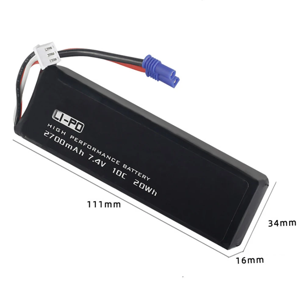 7.4V 2700mAh USB With USB Charger 3in1 Cable Set For H501S H501C H501A H501M X4 RC Quadcopter Parts Battery