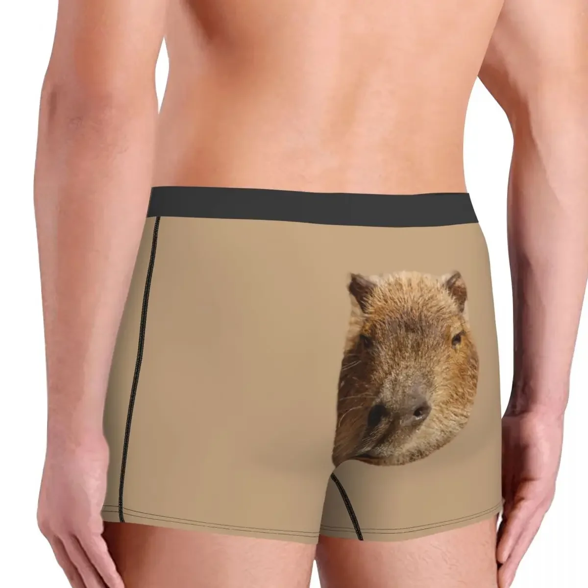 Fashion Capybara Face Boxers Shorts Panties Men\'s Underpants Breathable Briefs Underwear