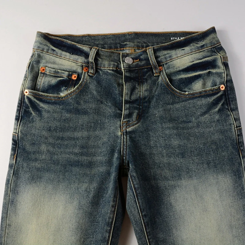 الرجال الجينز خمر غسل المياه الدنيم السراويل أوروبا أمريكا اليومية عارضة تمتد مستقيم الساق السراويل نحيل الجينز للجنسين