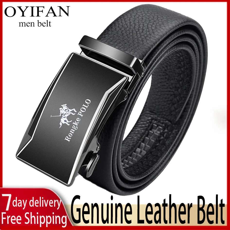 Men Genuine Leather Belt Men Business Belts Automatic Belt Men\'s Leather Belt Adjustable belt