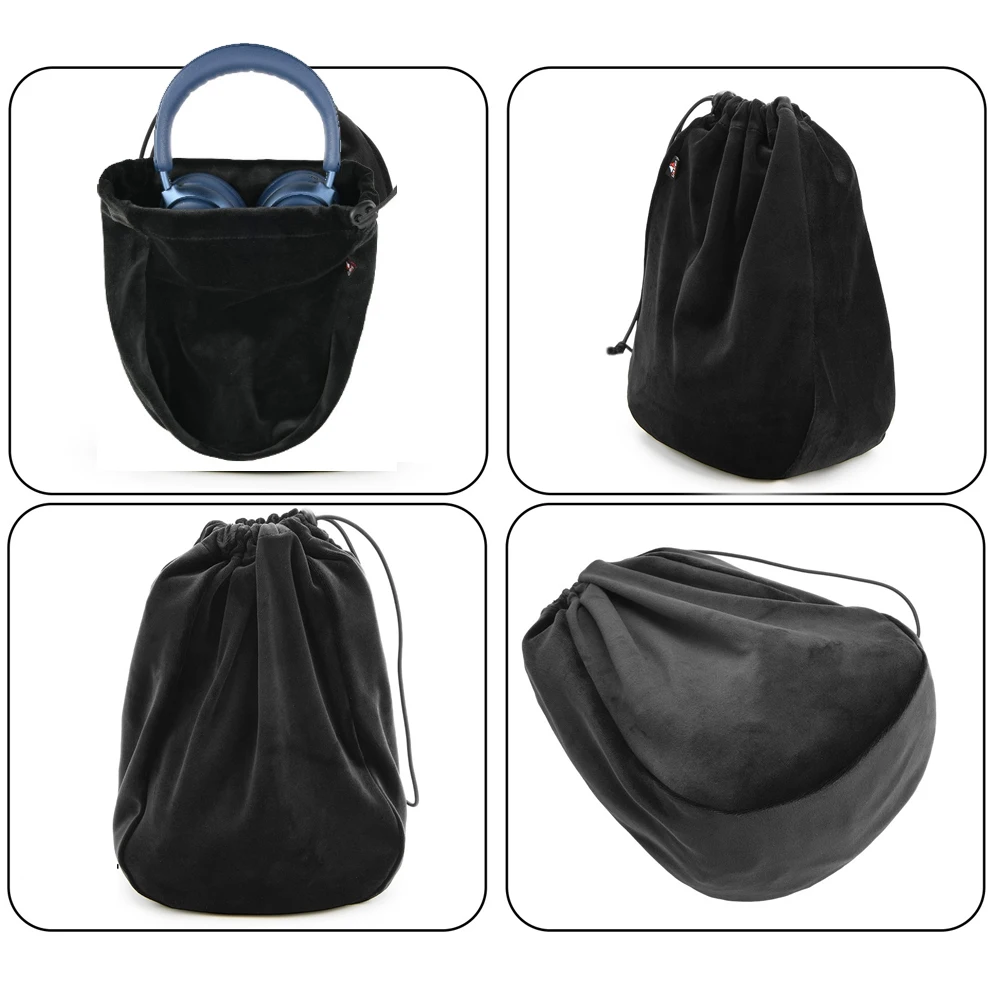 

Headphones Universal Storage Protective Cover Large Headphones Short Plush Super Soft Dust Bundle Pocket Storage Bag