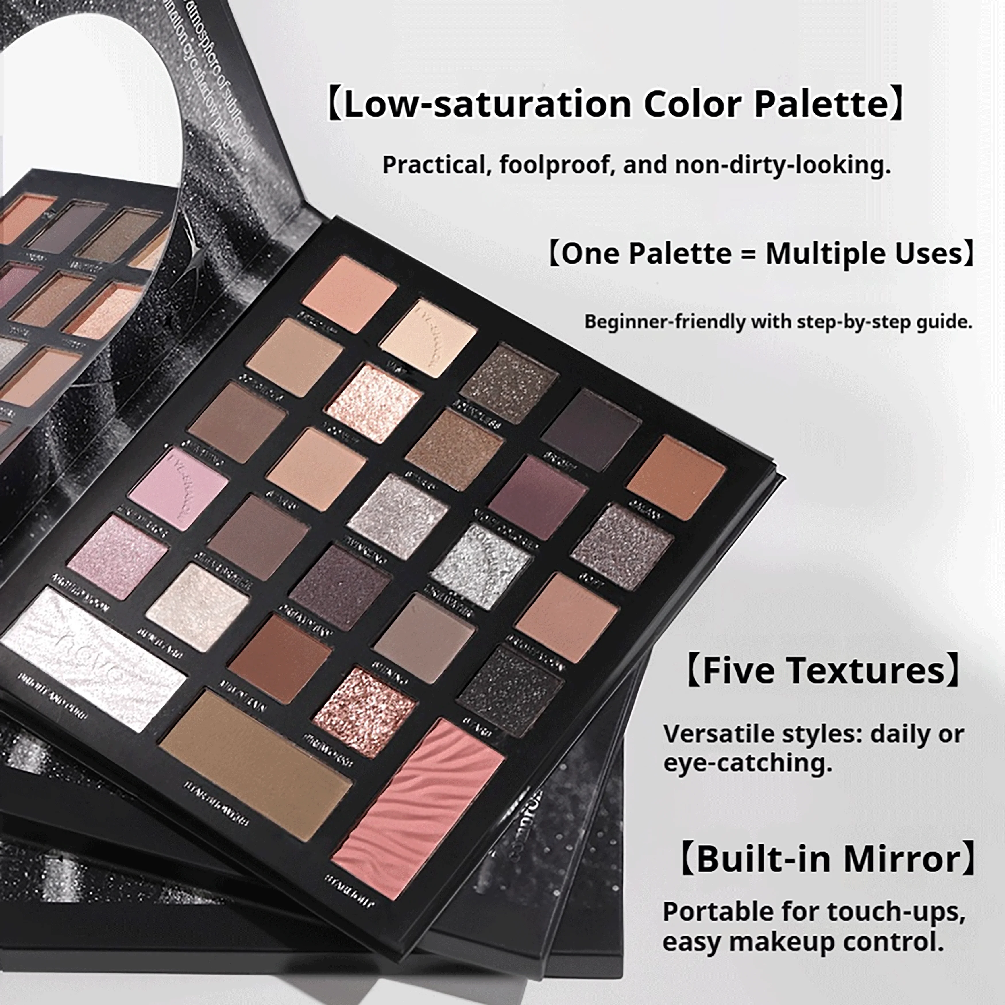 27-Shade Multi-Functional Eyeshadow Palette Matte, Pearl, Contour, Blush & Highlight Suitable for Everyday Makeup and Stage Use