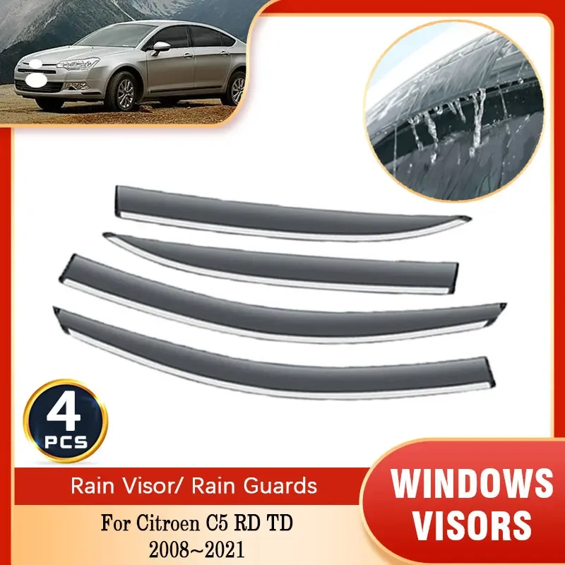 

Window Visor For Citroen C5 RD TD 2008~2021 Sun Rain Guards Deflector Car Side Door Visor Weathershield Ventilation Accessories