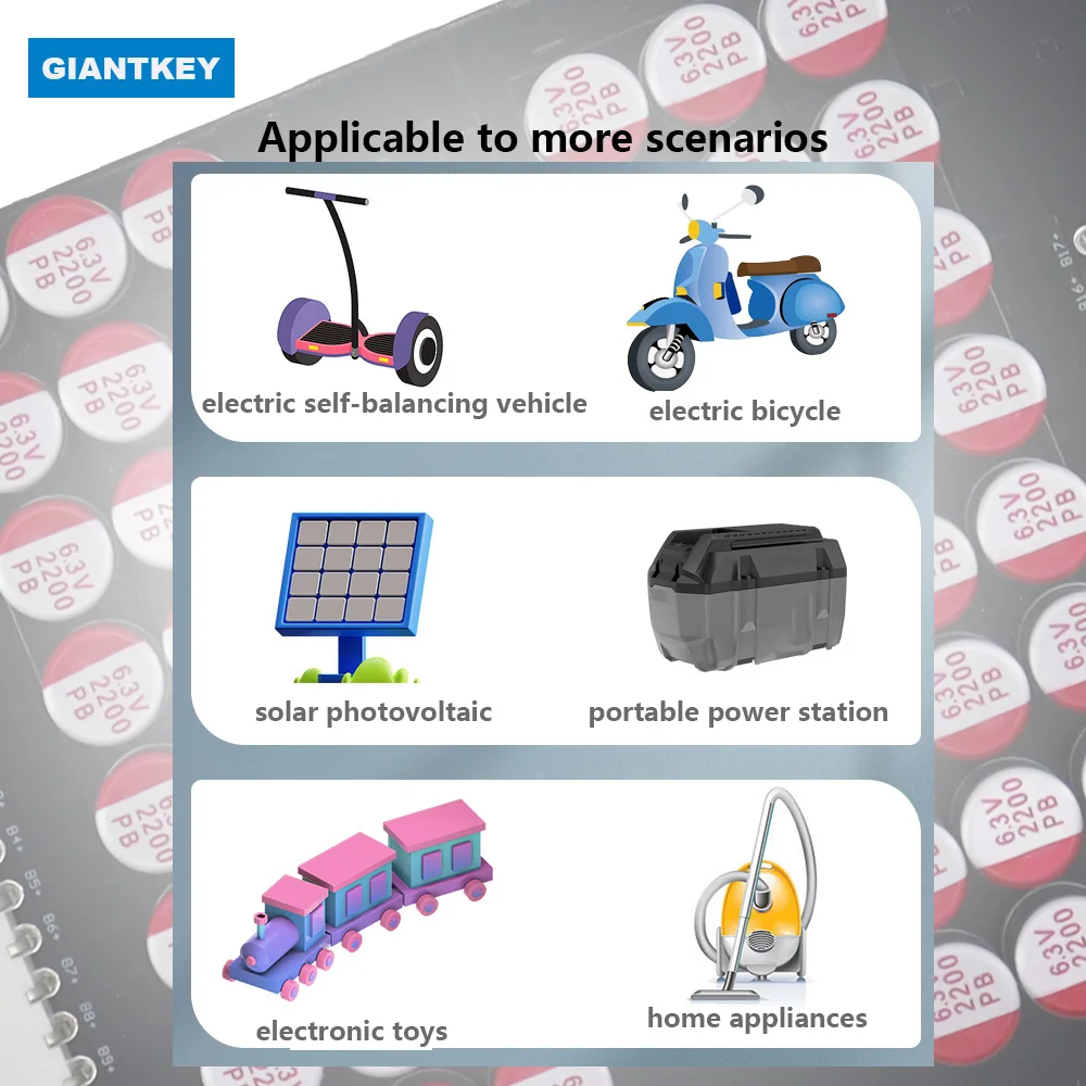 GIANTKEY Condensatore di bilanciamento attivo intelligente Corrente di bilanciamento cellulare 5,5 A per bilanciamento cellulare 2S ~ 24S 30AH ~