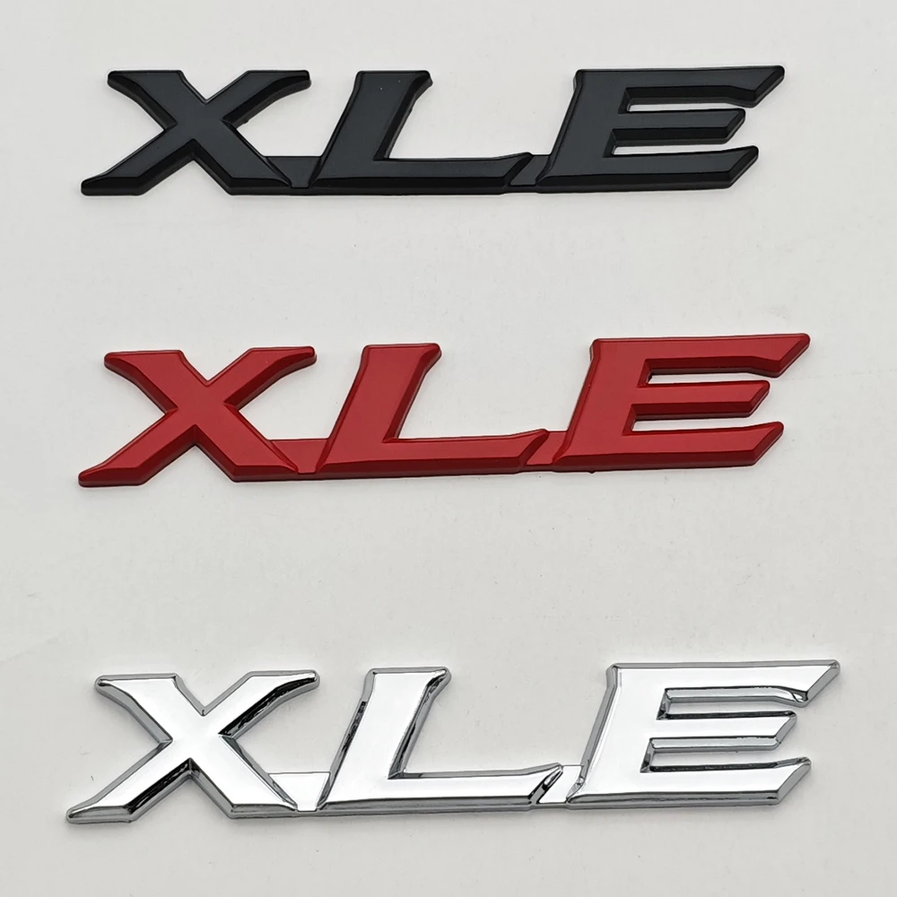 3D Metal Car Sticker Letters Logo XLE Emblem Rear Trunk Badge for Toyota Sienna RAV4 Corolla Camry Highlander Accessories
