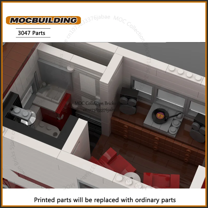 

Train Station MOC Building Blocks Creative City Architectures Display Technology Bricks DIY Assembly Model Sets Toys Xmas Gifts