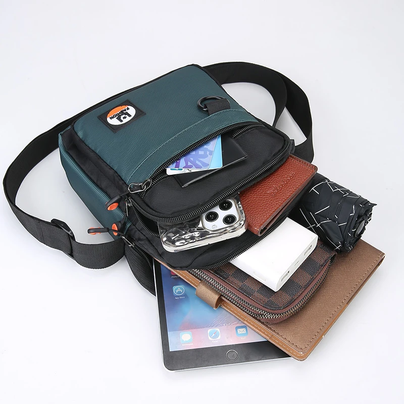 Men's Waterproof Oxford Crossbody Bag - Large Capacity Sports Chest Bag, Durable Wear-resistant Shoulder Bag for Travel