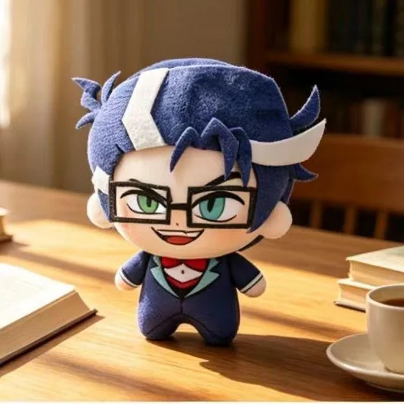 

10cm Stuffed Hazbin Hotel VOX Vincent Alastor Plushie Pendant VOX Plush Doll Toys Keychain Fans Xmas Birthday Gifts