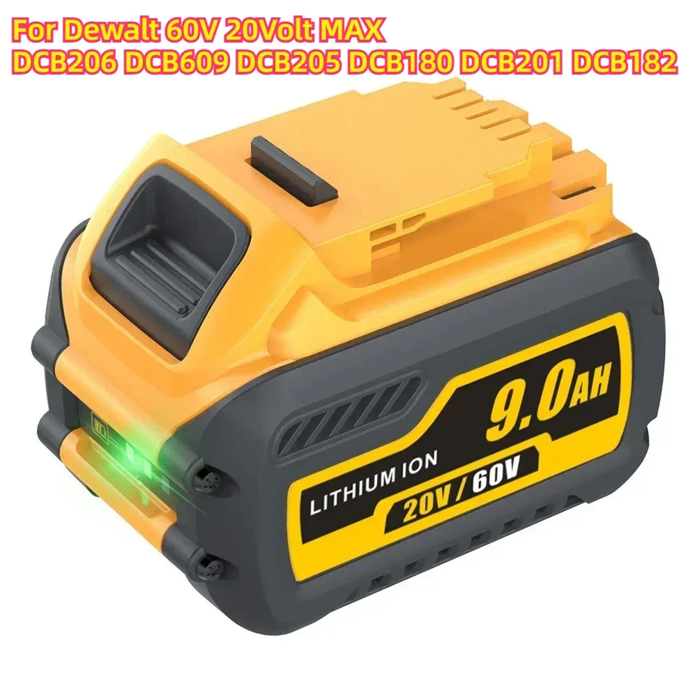 

For Dewalt 60V 20Volt MAX DCB206 DCB609 DCB205 DCB180 DCB201 DCB182 20v dewalt battery Power Tool Battery DCB200 18V Battery