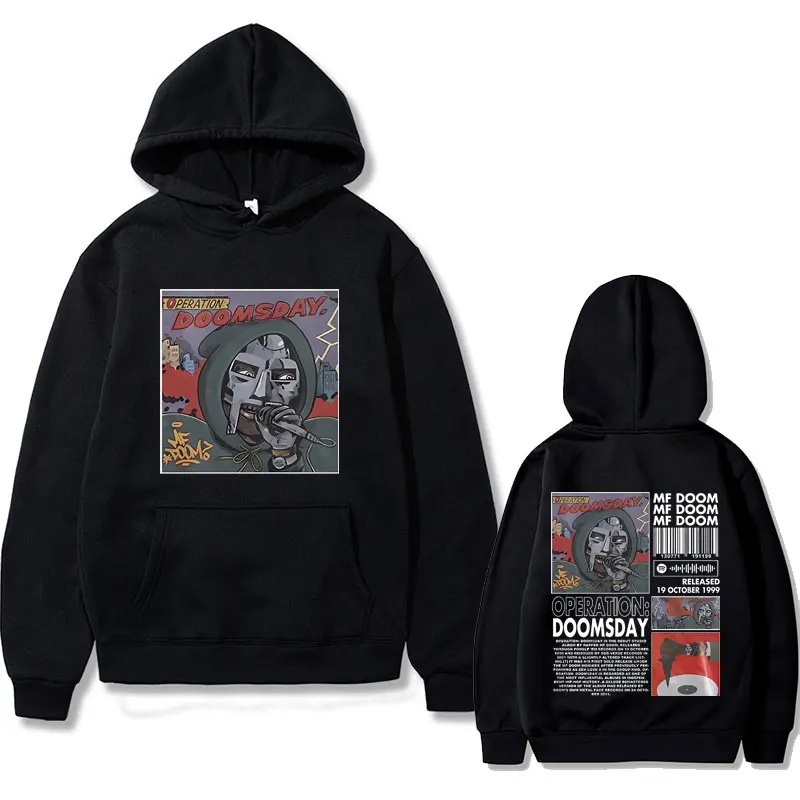 

Mf Doom Operation Doomsday Print Hoodie Men's Casual Loose Hooded Sweatshirt Man Hip Hop Rapper Hoodies Men Oversized Streetwear