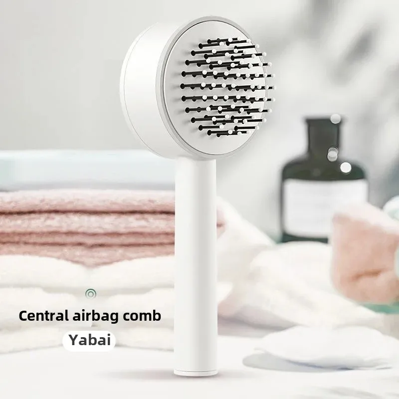 

Scalp Massage Straightening Round Head Press Type Hair Removal Airbag Comb Air Cushion Comb for Ladies Hair Beauty Comb Home Use