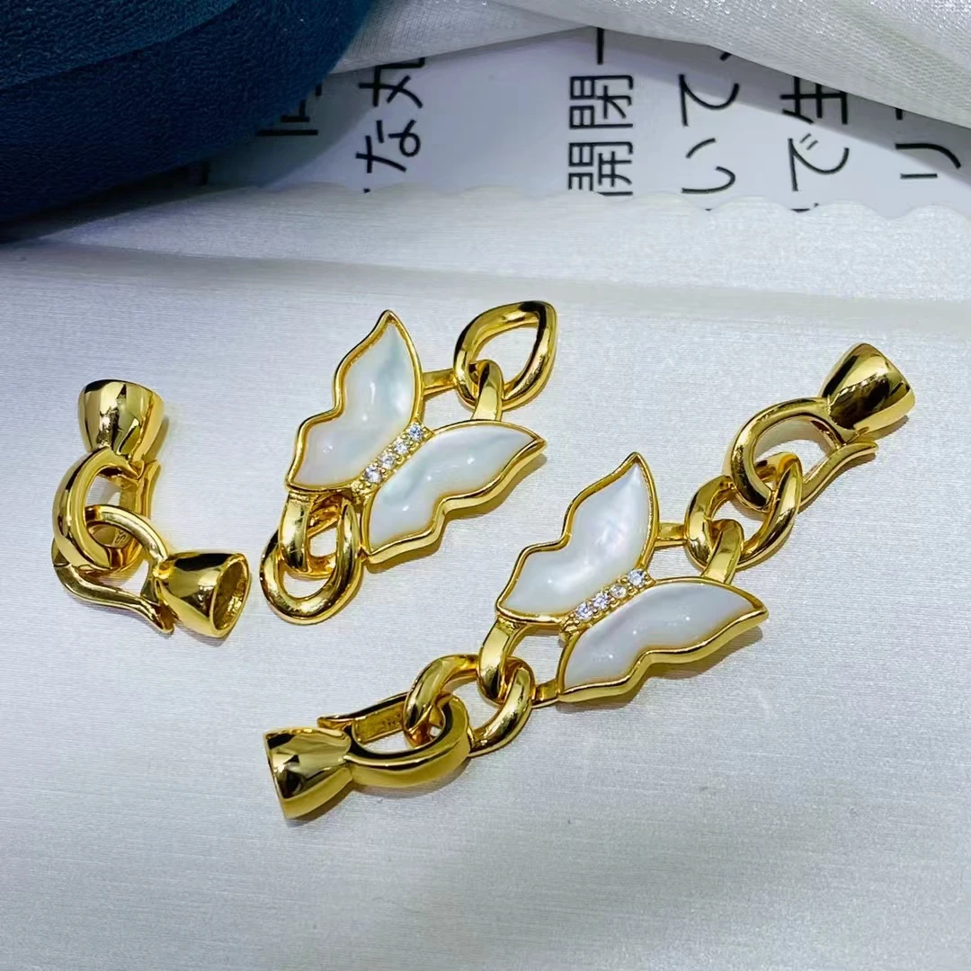 

Оптовая продажа, сделай сам, форма бабочки, стерлинговое серебро 925 пробы, ожерелье, браслет, застежка, крючок, аксессуары для жемчуга 5-15 мм, 5 шт./лот