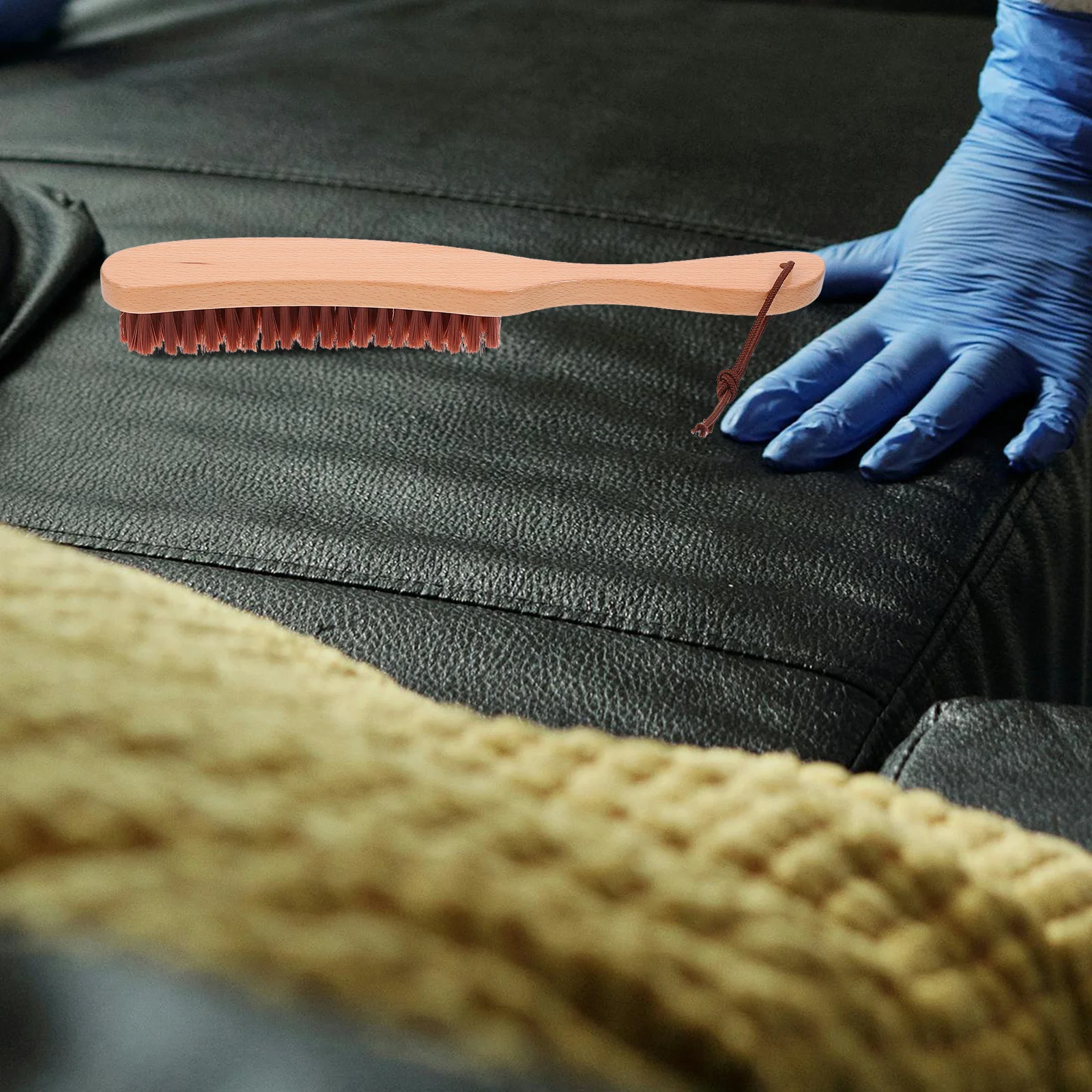 

Multipurpose Dusting Brush Solid Wood Handle Soft Horsehair Bristles for Furniture Clothes Hats Staining Decks Household