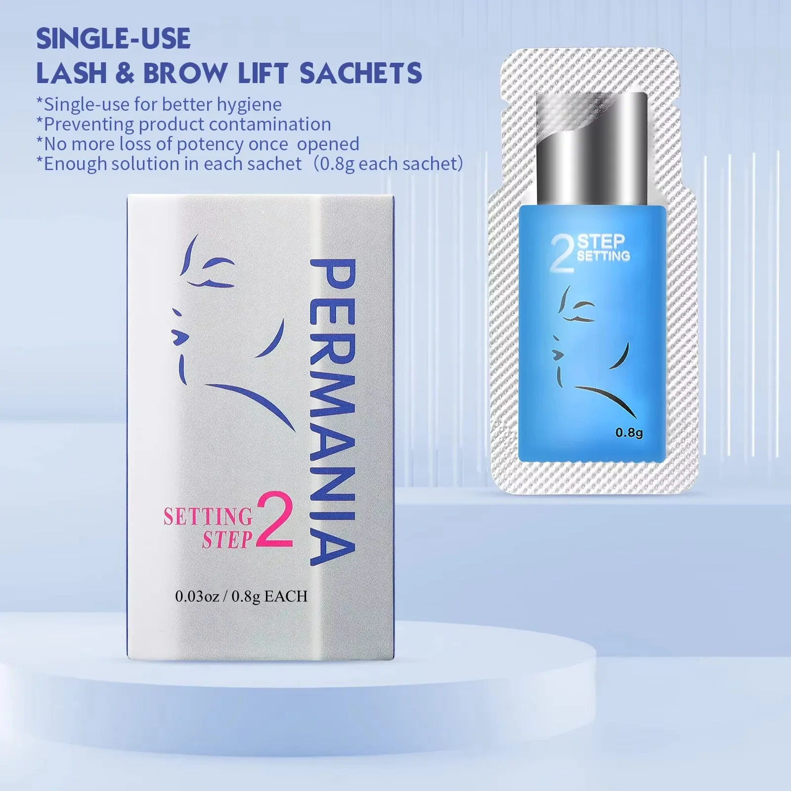 PERMANIA Korea 10 Teile/los 5-8 Minuten Lash Lift Wimpern Dauerwelle Kit Beutel Nummer # 1 # 2 # 3-Setting Lotion Curling Perma Makeup Tool – Detail 4