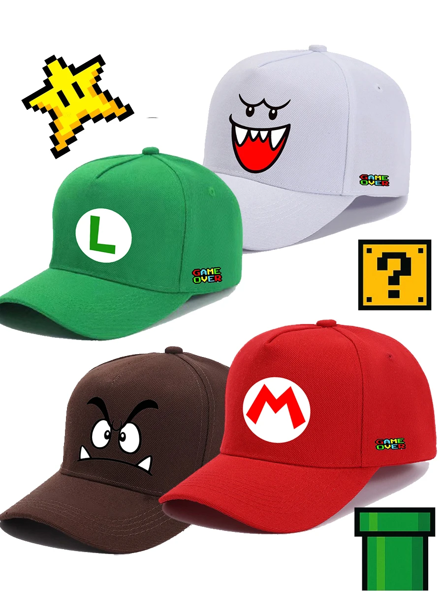 GAME Jumpman The Bros The M L Adjustable BaseballCap Print Women Wear HAT Outdoor Travel Sun Shading Men Cap
