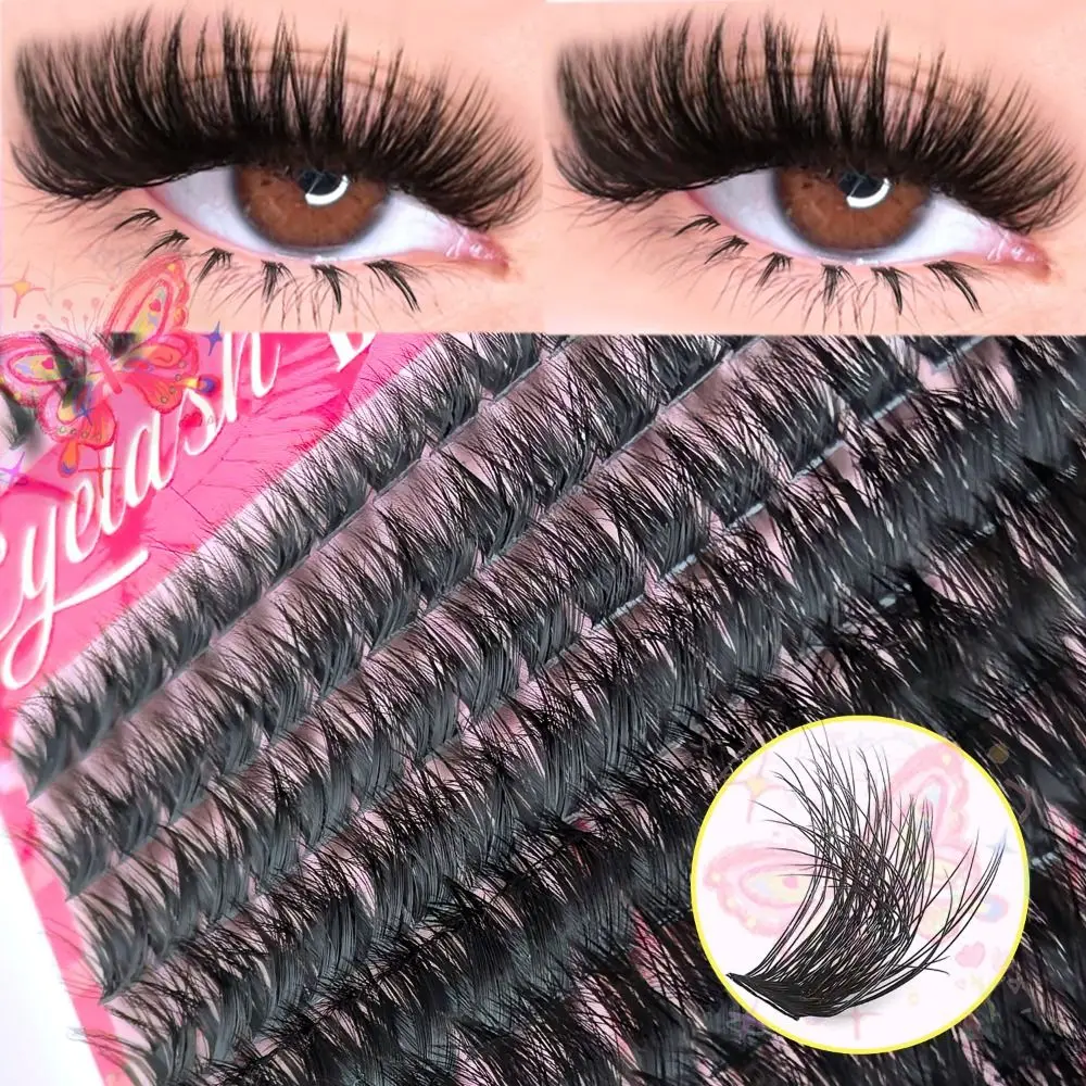 

Natural Look False Eyelashes Wispy Style Cluster Design DIY Lash Extension Kit Bond and Seal Eye Makeup Tools Makeup Enhancement