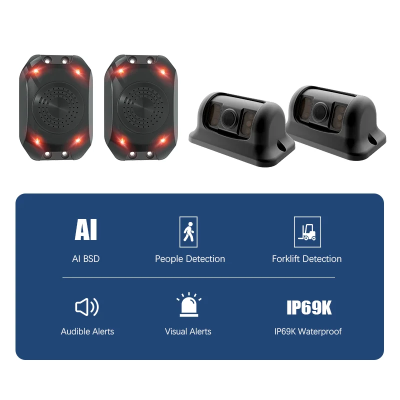 Myt Warehouse Forklift Pedestrian Proximity Alert Corner Blind Spot Detection Collision Avoidance Warning System