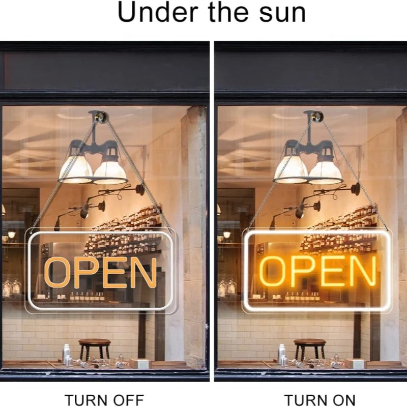 Open Neon Sign,LED Neon Light Signs USB Powered Neon Lights for Stores,Restaurants,Retail