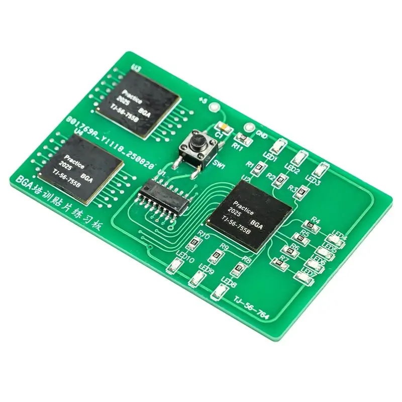 B27B Training Board BGA Chip SMD LED Flowing Light Soldering Practice Assembly Kit Teaching Experiment A