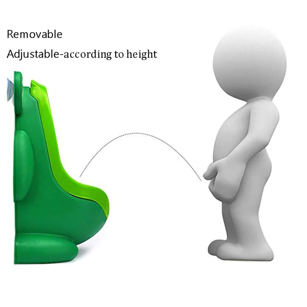 1Pcs Cartoon Frog Urinal Potty Premium PP Material Durable Practical Easy Install Mounted Space Saving Fun Windmill