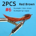 2PCS Sz 6 Red-Brown