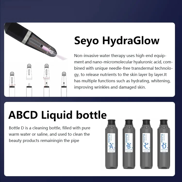 NUEVO 360 °   Espiral al vacío limpieza de profundidad Super burbuja hidrodermoabrasión cuidado de la piel Facial Lifting Aqua Peeling máquina Facial