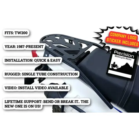 PMRACKS TW200 रियर रैक यामाहा TW 200 1987 के लिए वर्तमान मोटरसाइकिल सामान रैक कार्गो वाहक लंबी अवधि के लिए टिकाऊ डिजाइन के साथ 8 best sales यामाहा ट्व - №5