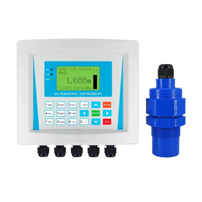 

ultrasonic water level meter Customized Split type ultrasonic level difference transmitter sensor 4-20mA RS485