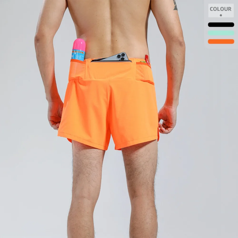

Summer Running Sports Shirt Shorts Quick-drying Fitness Basketball Marathon Training Double-layer Three-point Pants