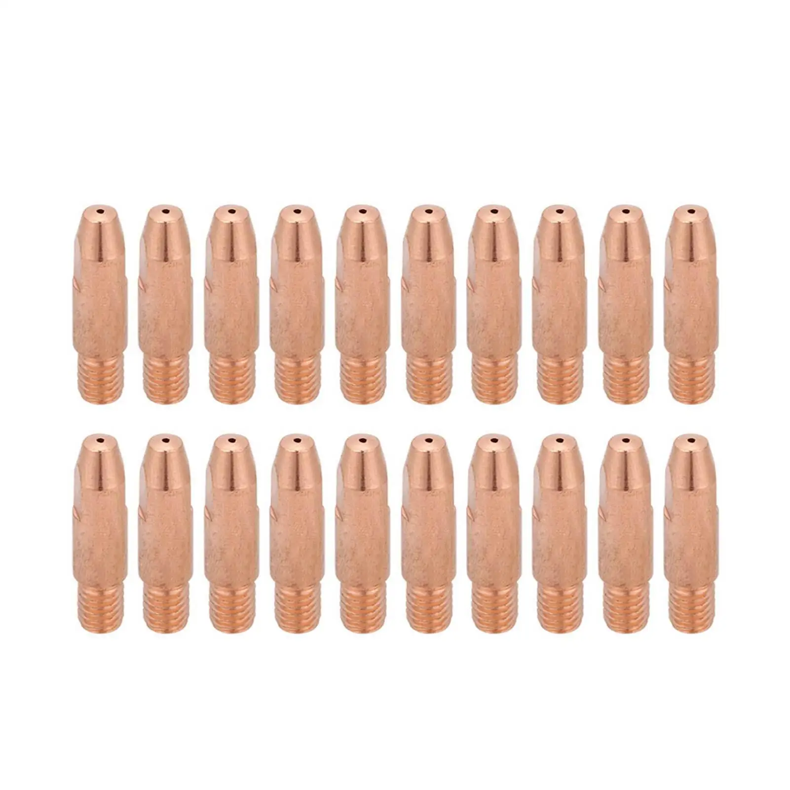 20 Pcs M6 Copper Contact Tips for binzel 24KD MIG/MAG Welding Torch - Fits 0.8/1.0/1.2mm Electrodes