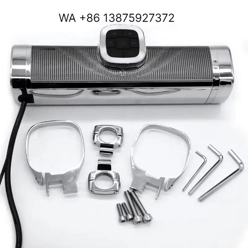 Wmwmnu Waterproof Luxury Stainless Steel ABS Plastic Front Outdoor Loudspeaker for Motorcycle Scooter ATV UTV MP3 Audio