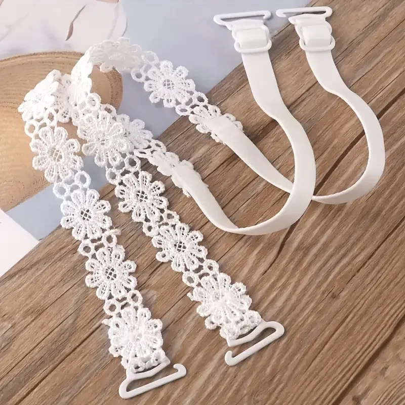 2026 new Women Lace Bra Shoulder Strap, Convertible Seamless Invisible Design, Durable for Backless Outfits & Fashion Use