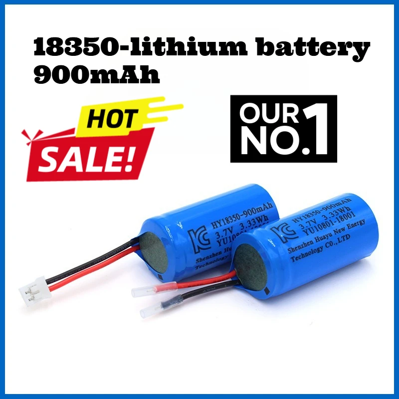 1–100 Stück 18350 wiederaufladbarer Lithium-Akku plus Schutzplatine außer Leitung 18350 Lithium-Akku