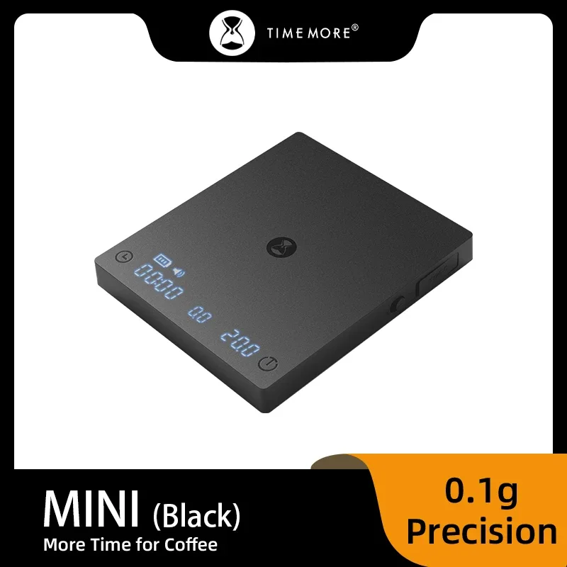 

TIMEMORE Store Black Mirror Mini New Espresso Coffee Food Kitchen Scale With Time USB Light Weight Digital Scale