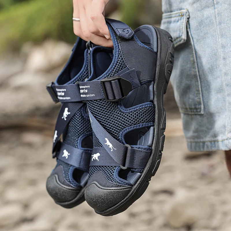 

New Arrived Summer Men Sandals Classic Retro Travel Casual Shoes Outdoor Anti Slip Wear-resistant Ultra Light Beach Roman Shoes