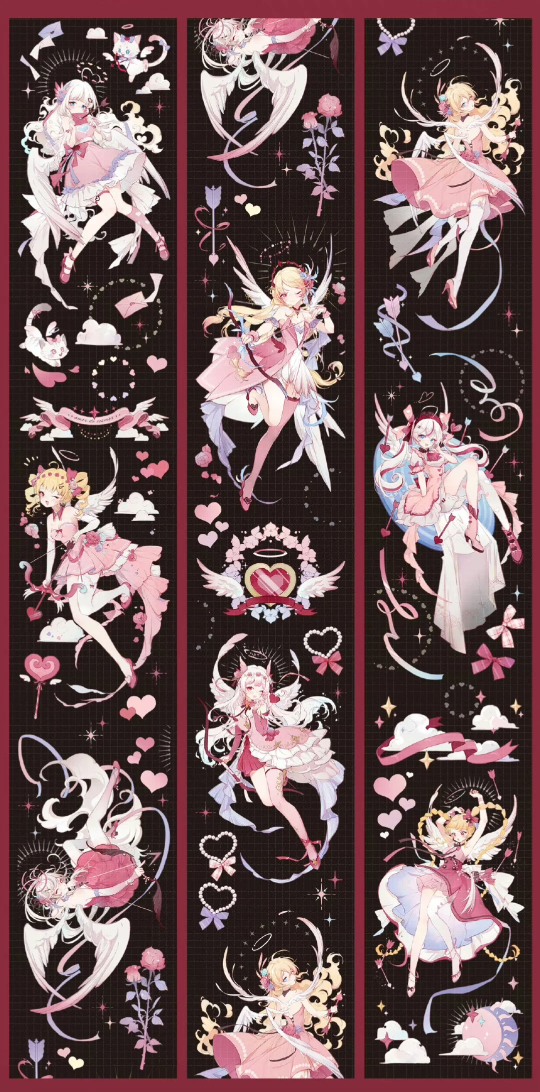 1 Loop Many Cute Girls Washi Pet Tape Sample