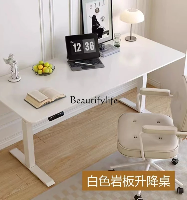 Electric Lifting Table Leg Light Luxury Double Motor Standing Office Writing Desk Computer Desk